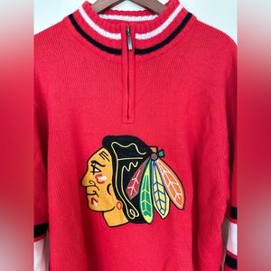 VINTAGE NWT Blackhawks knit sweater XXL